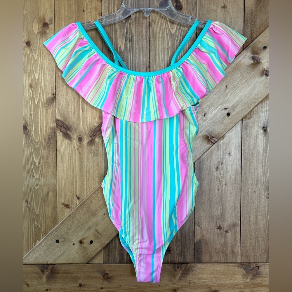 Girls Wonder Nation One Piece Swimsuit | Size Large (10-12)